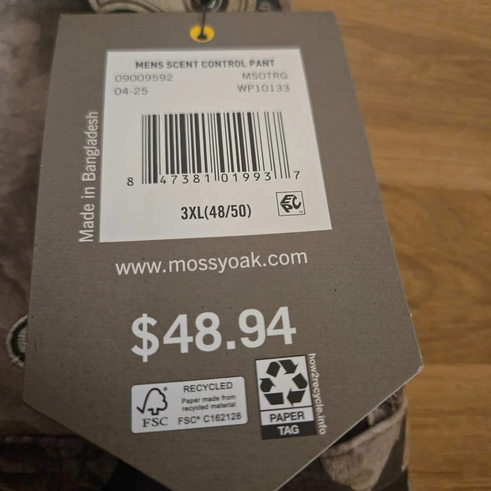 Mossy Oak Elements Terra Gila Scent Control Hunting Pants 3XL Waterproof Camo - Picture 11 of 16